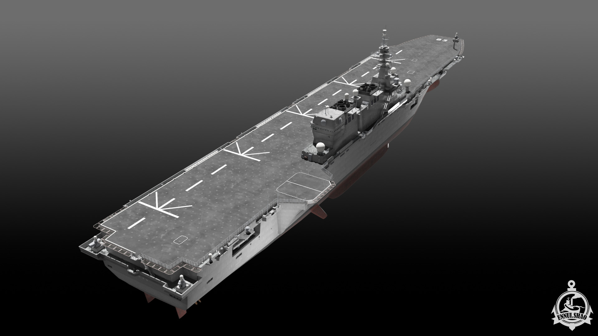 JS Izumo DDH-183 3D model_6