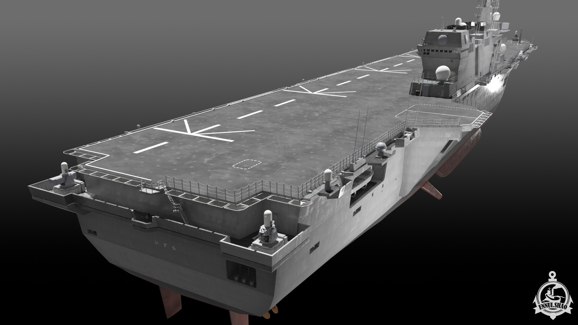 JS Izumo DDH-183 3D model_16