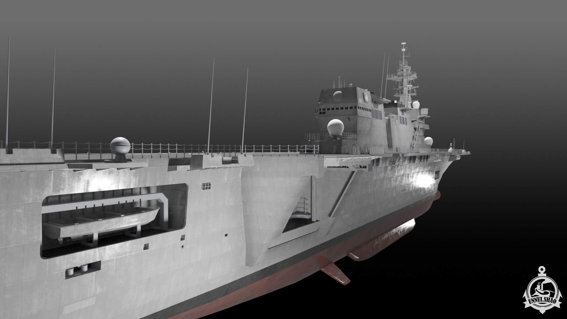 JS Izumo DDH-183 3D model_15