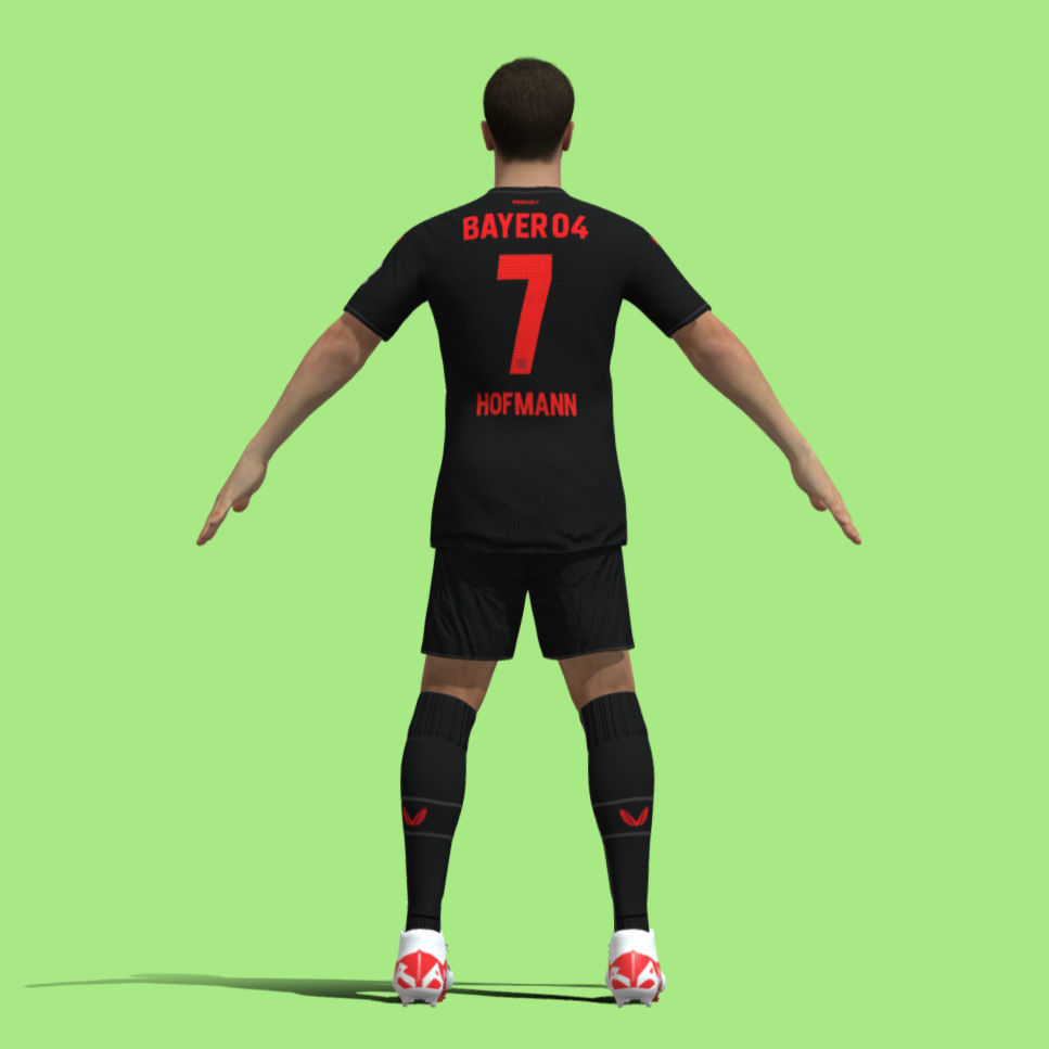 T-Pose Rigged Jonas Hofmann Leverkusen 3D model_3