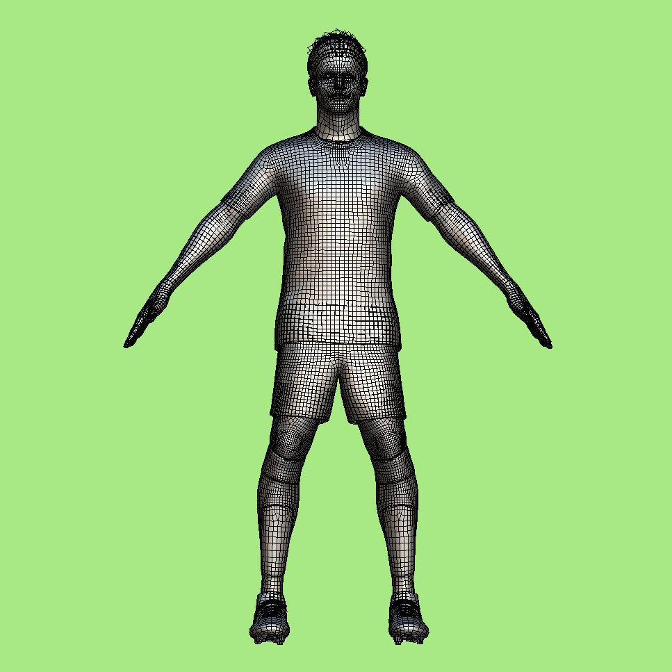 T-Pose Rigged Jonas Hofmann Leverkusen 3D model_5