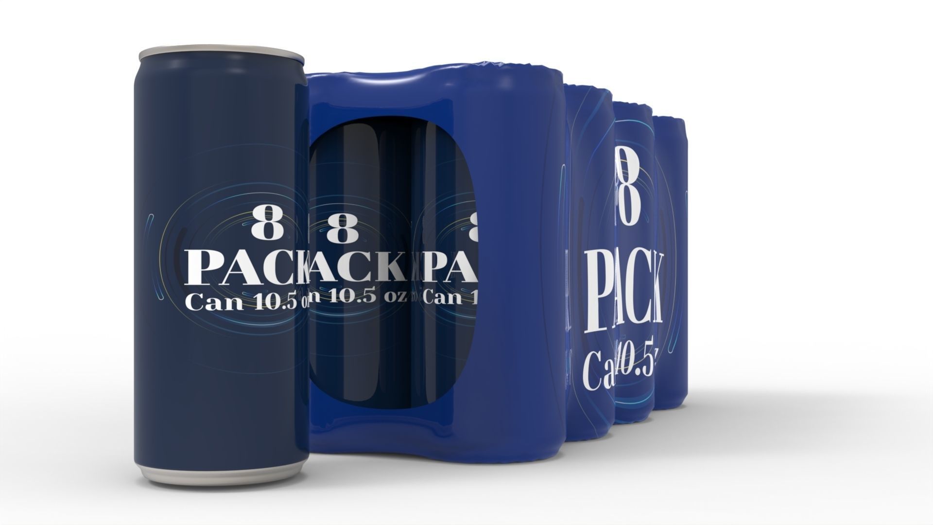 Eight pack packaging beverage soda cans 10-5oz - 310ml Texture_1