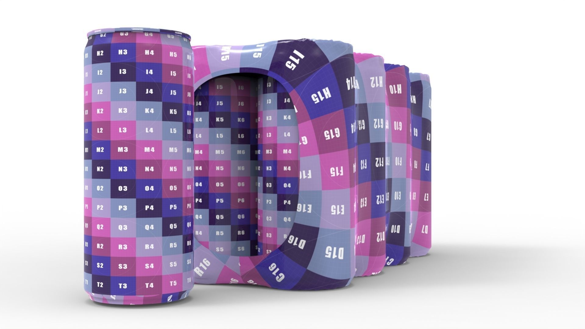 Eight pack packaging beverage soda cans 10-5oz - 310ml Texture_7