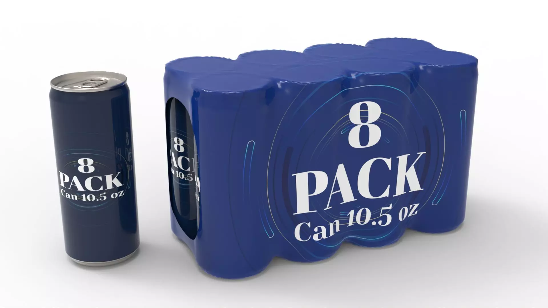 Eight pack packaging beverage soda cans 10-5oz - 310ml Texture_0