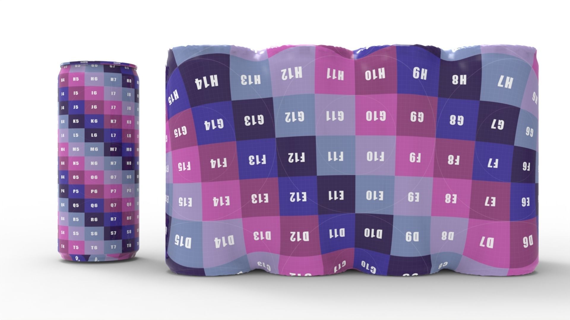 Eight pack packaging beverage soda cans 10-5oz - 310ml Texture_8