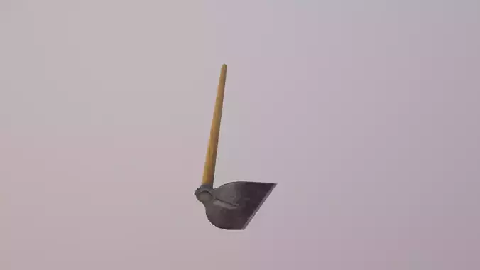 Hoe tool Low-poly 3D model