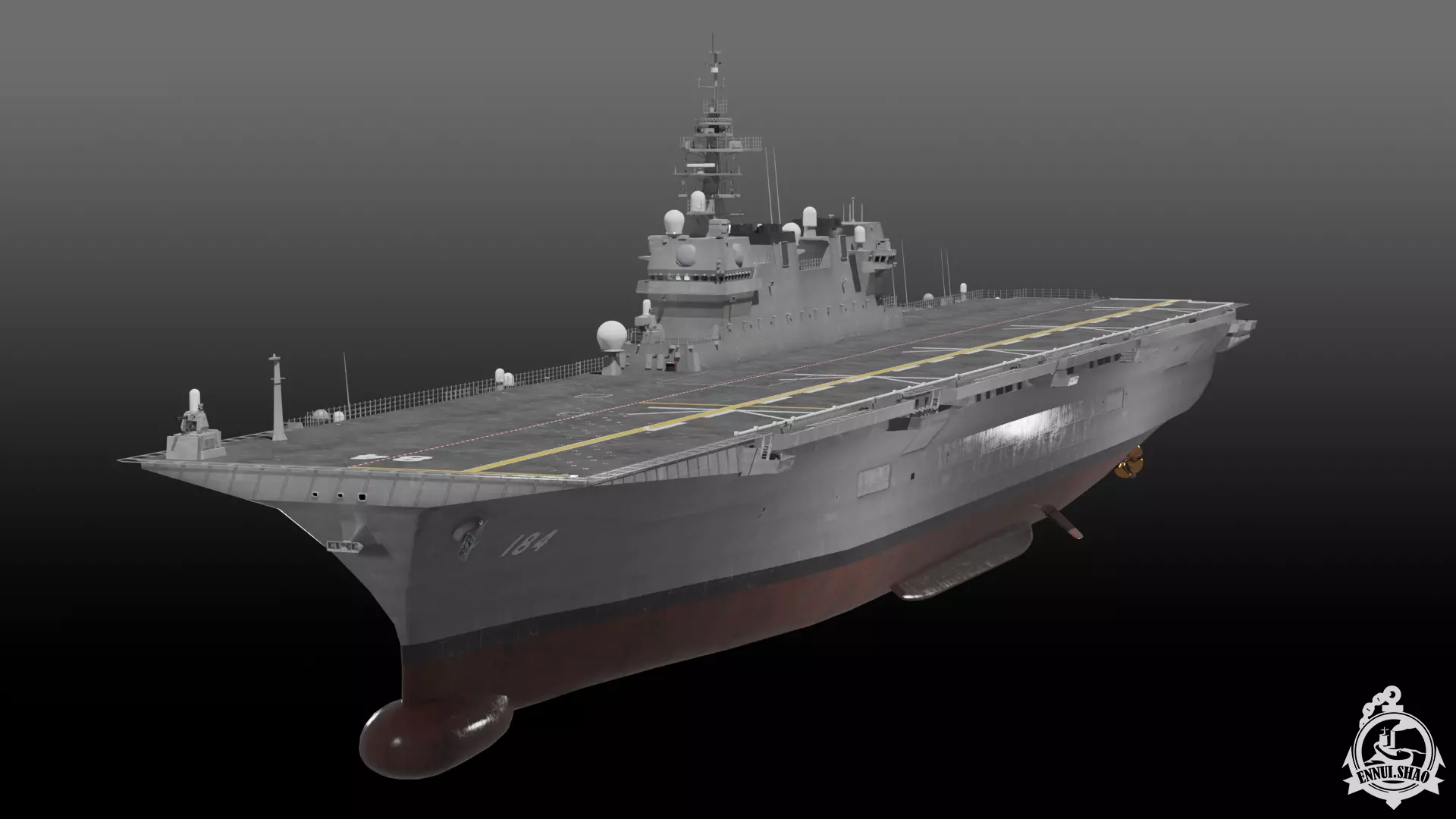 JS Kaga DDH-184 gameready Low-poly 3D model