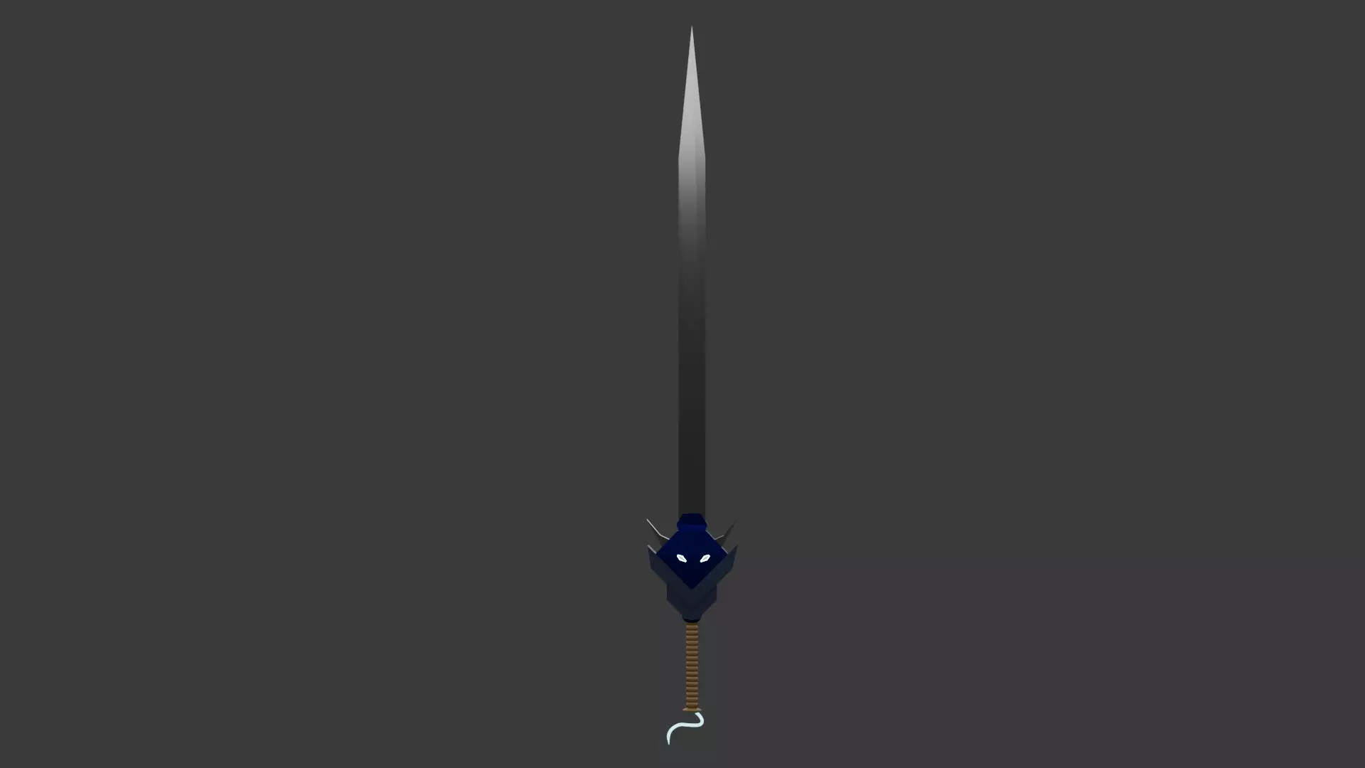 Dragonoid Sword Low poly and high poly Low-poly 3D model
