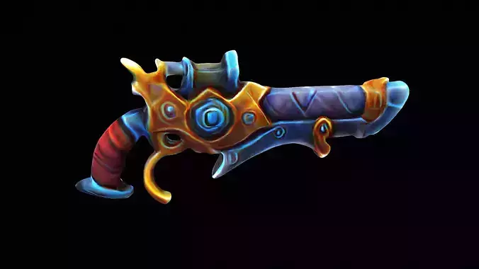 stylized gun