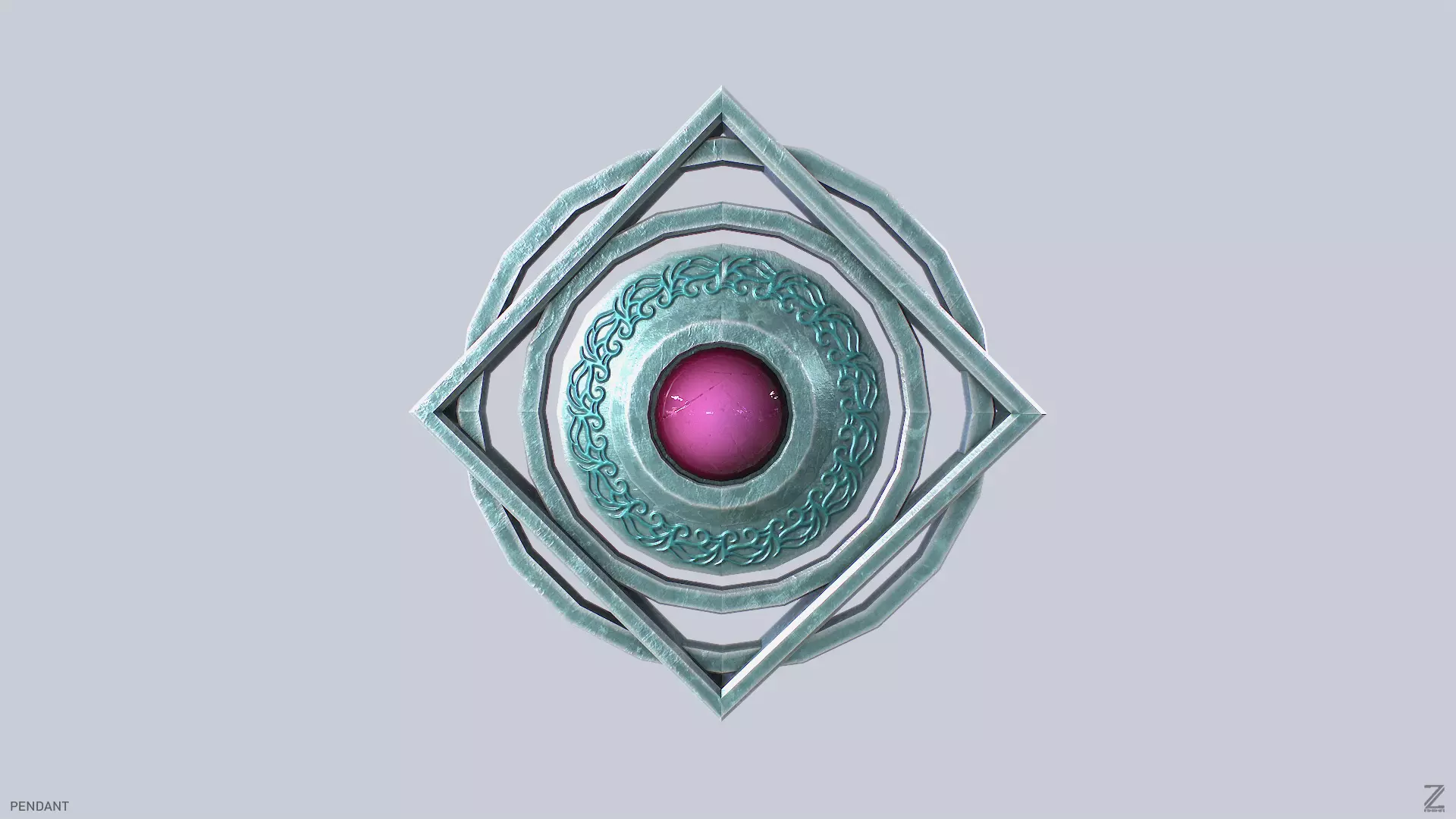 Pendant Low-poly 3D model_0