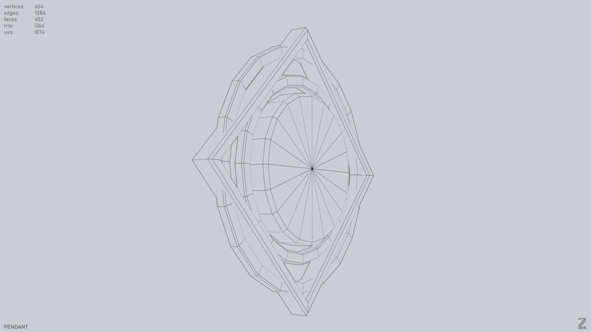 Pendant Low-poly 3D model_12