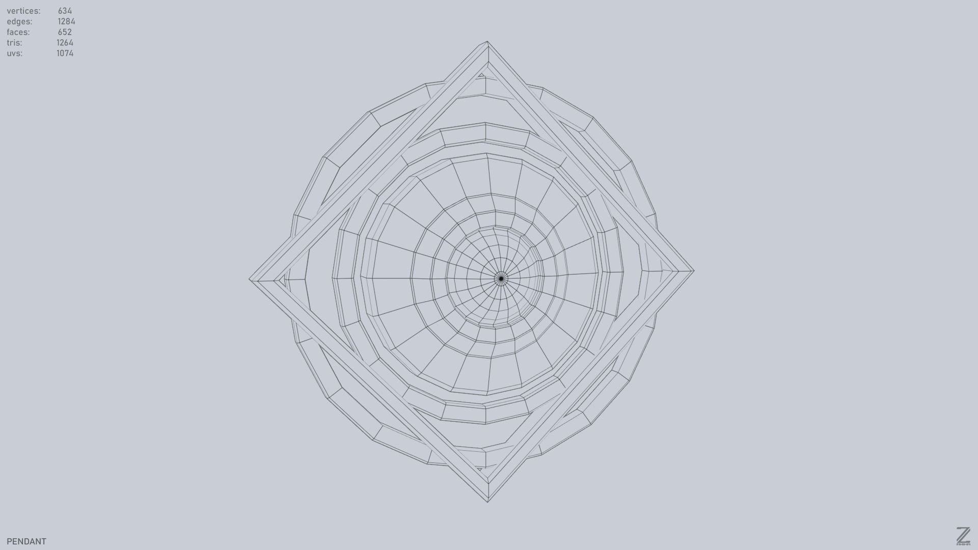 Pendant Low-poly 3D model_15