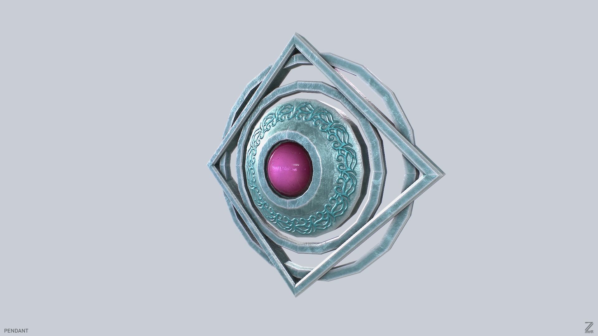 Pendant Low-poly 3D model_2