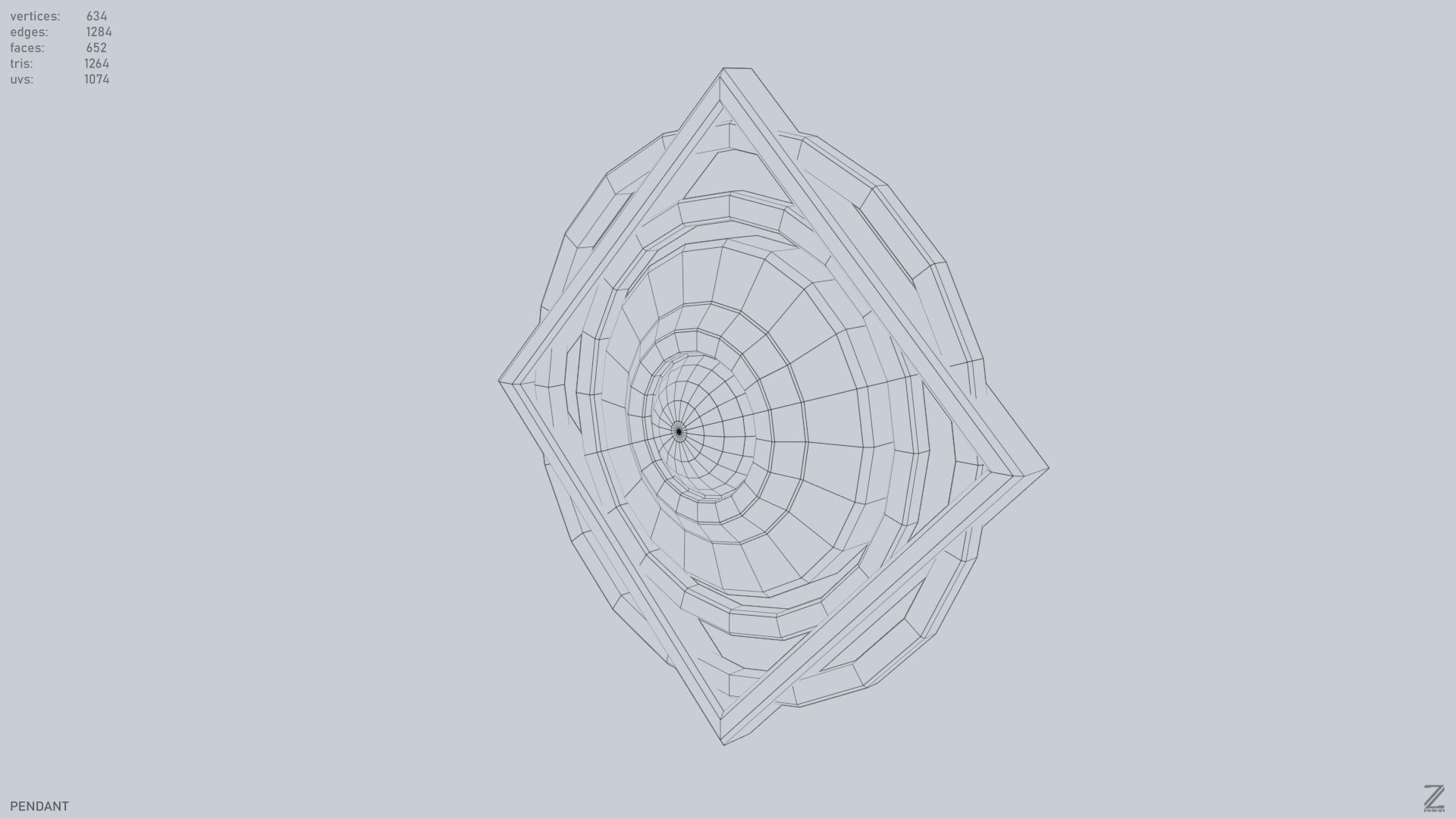 Pendant Low-poly 3D model_10