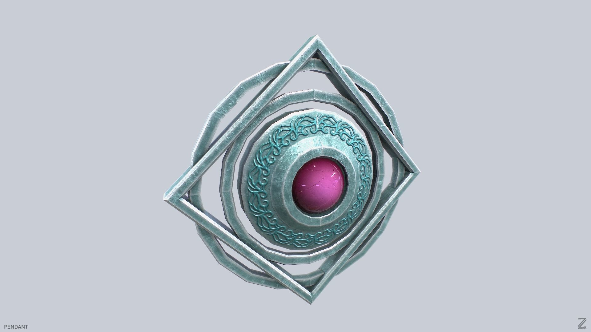 Pendant Low-poly 3D model_9