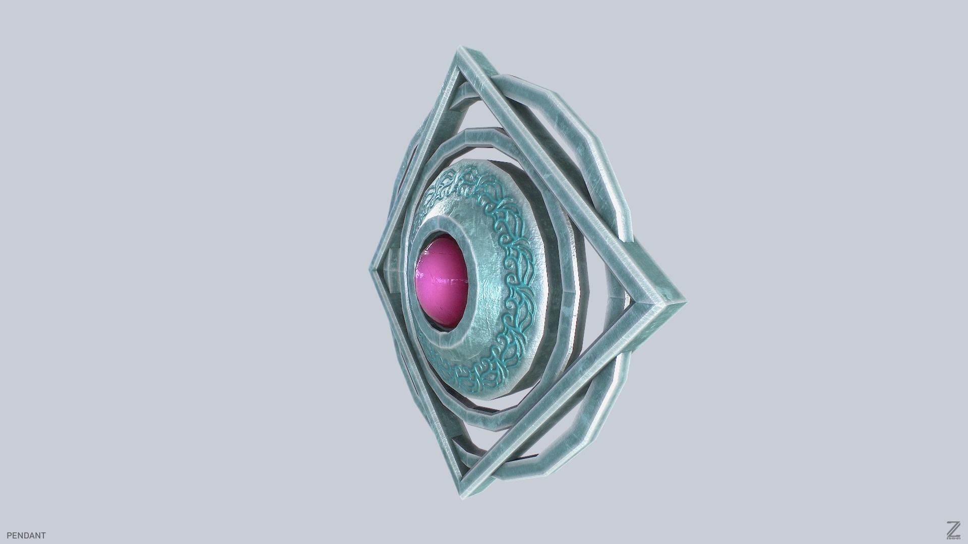 Pendant Low-poly 3D model_5