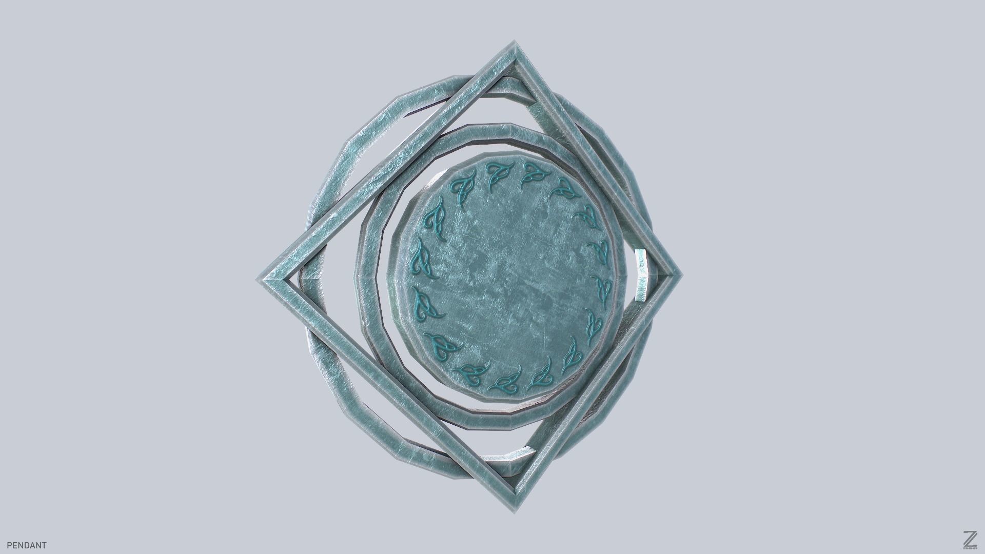 Pendant Low-poly 3D model_6