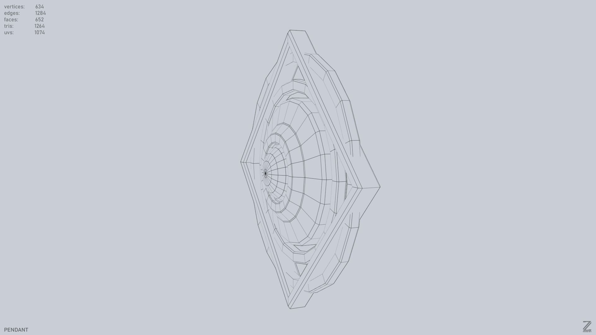 Pendant Low-poly 3D model_11