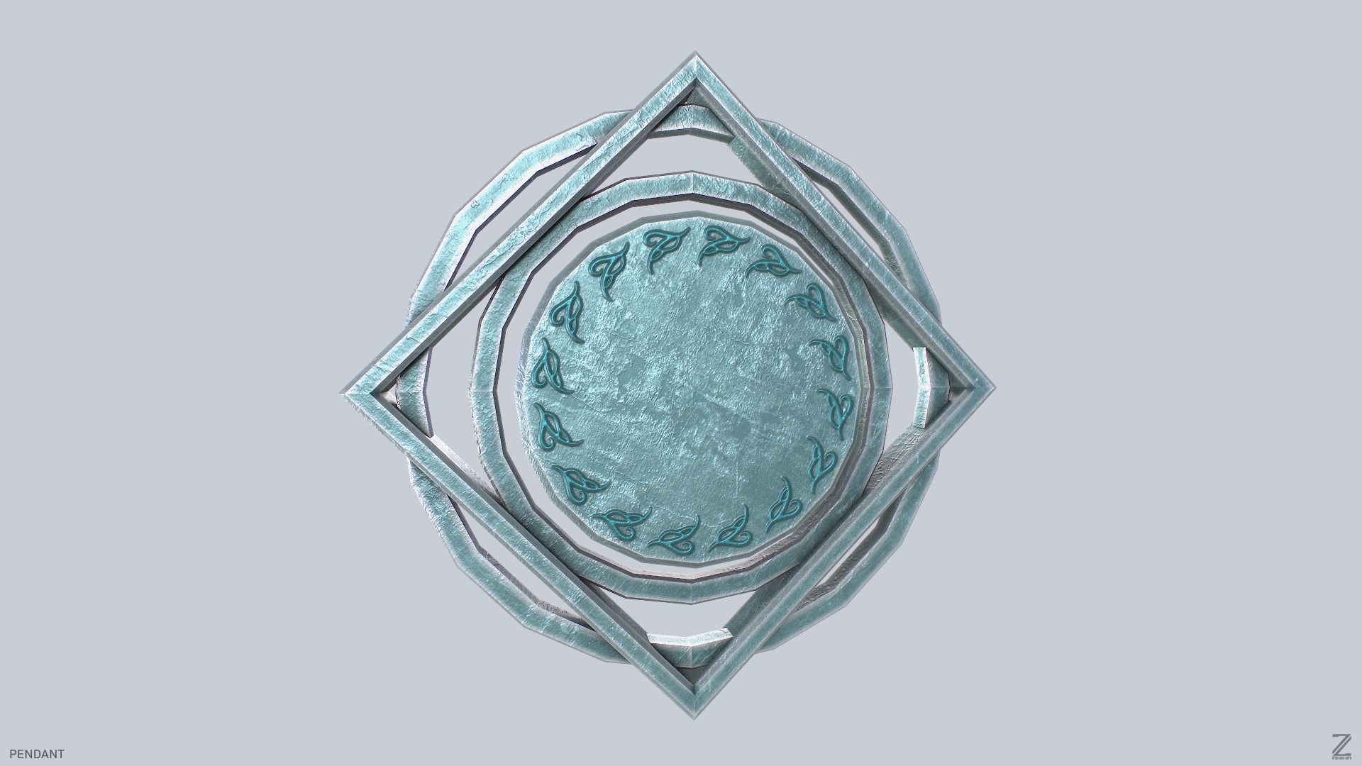 Pendant Low-poly 3D model_7