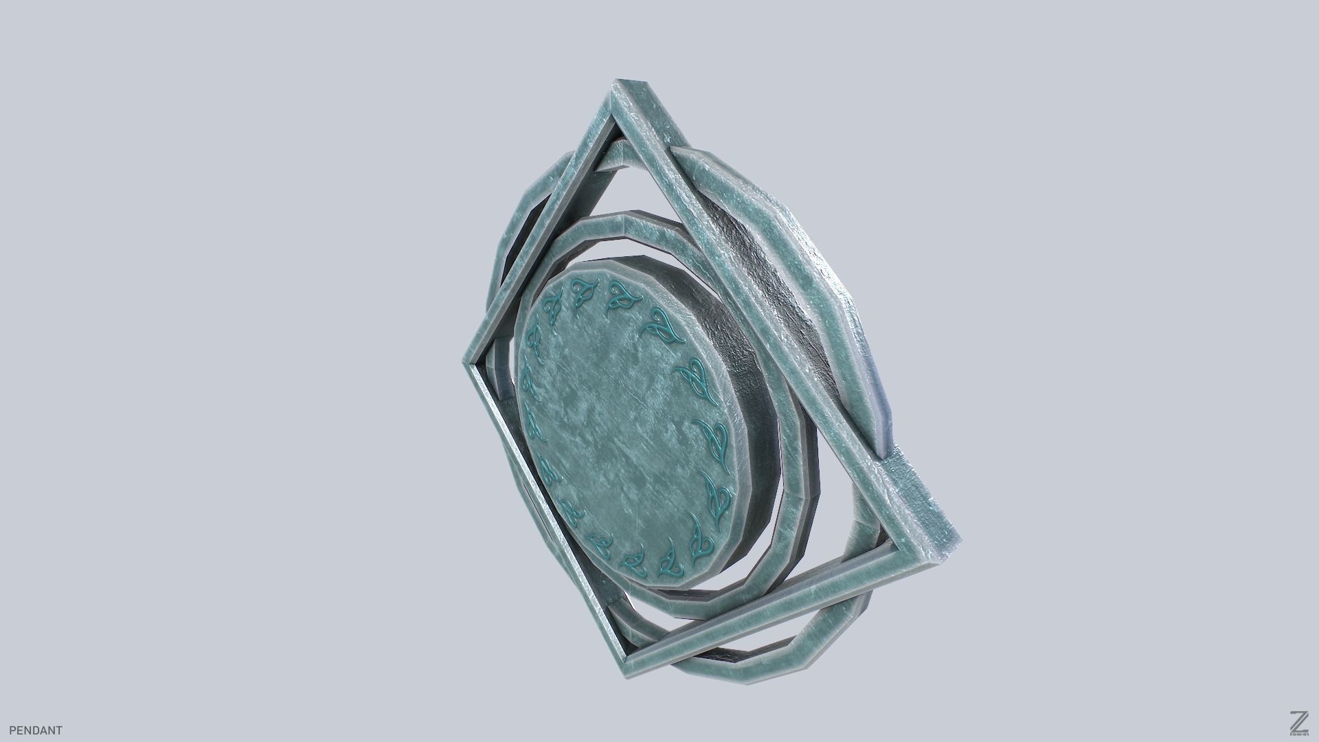 Pendant Low-poly 3D model_8
