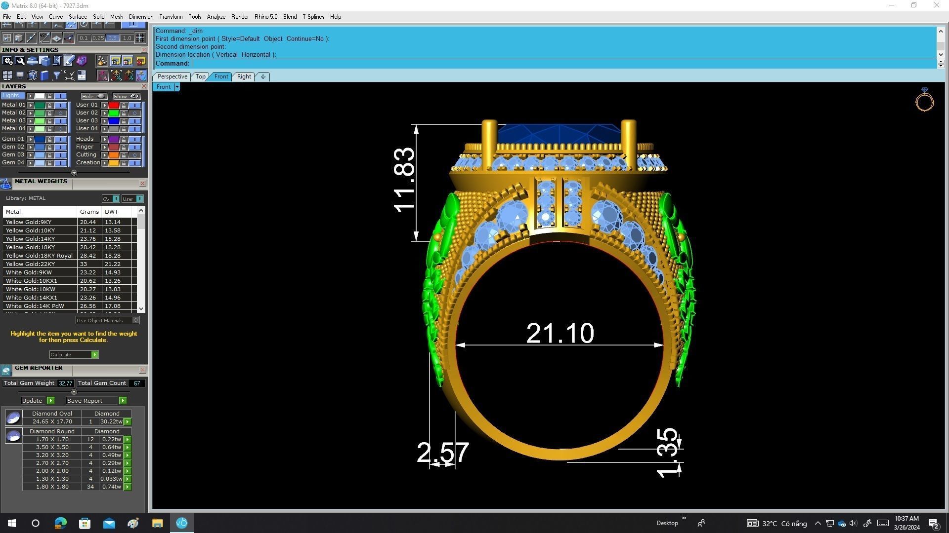 7927 oval diamond scorpion men ring 3D print model_6