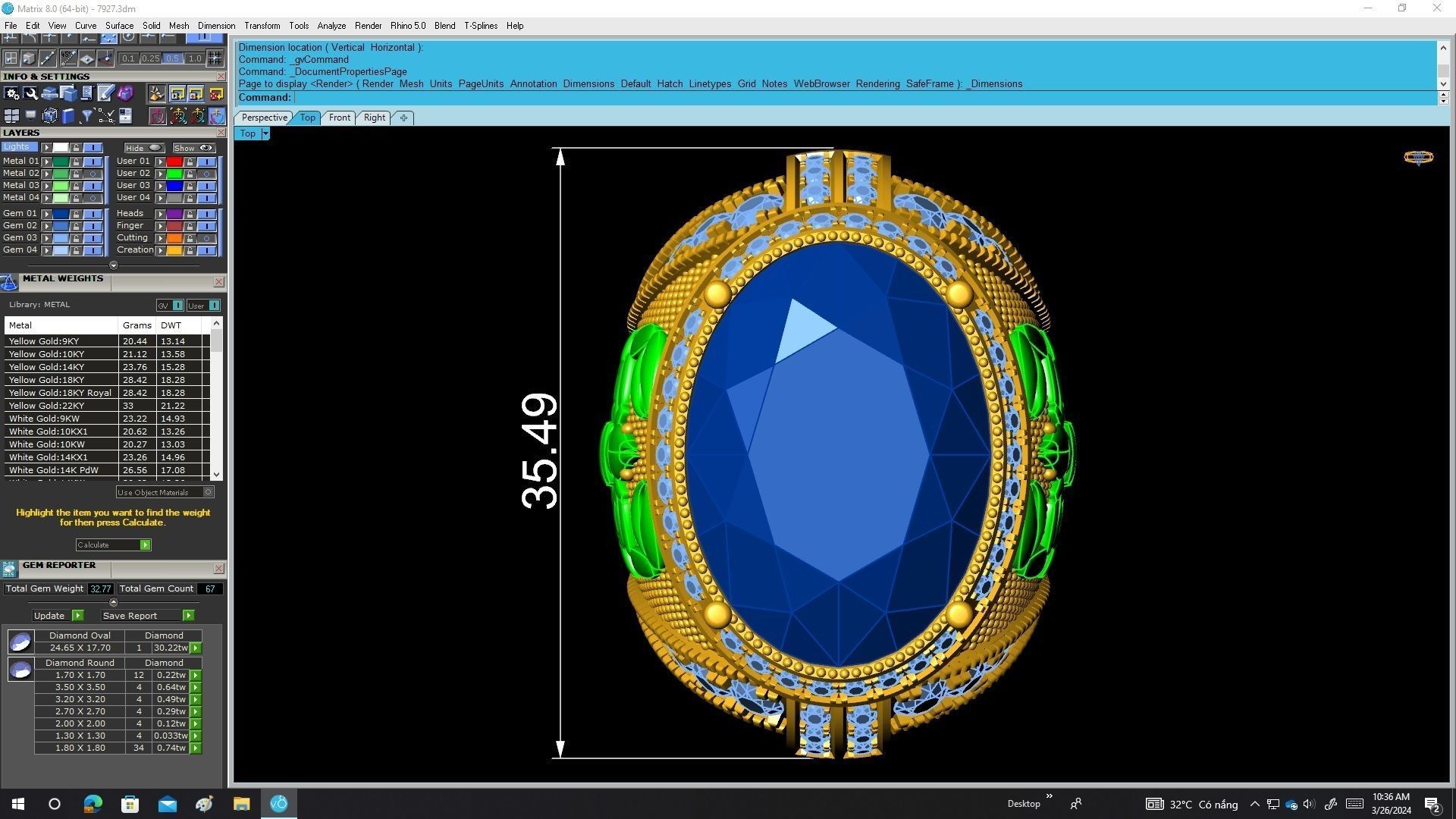 7927 oval diamond scorpion men ring 3D print model_5