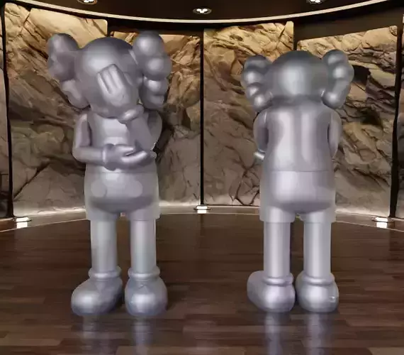 Kaws Companion Shy Toy Fan Art 