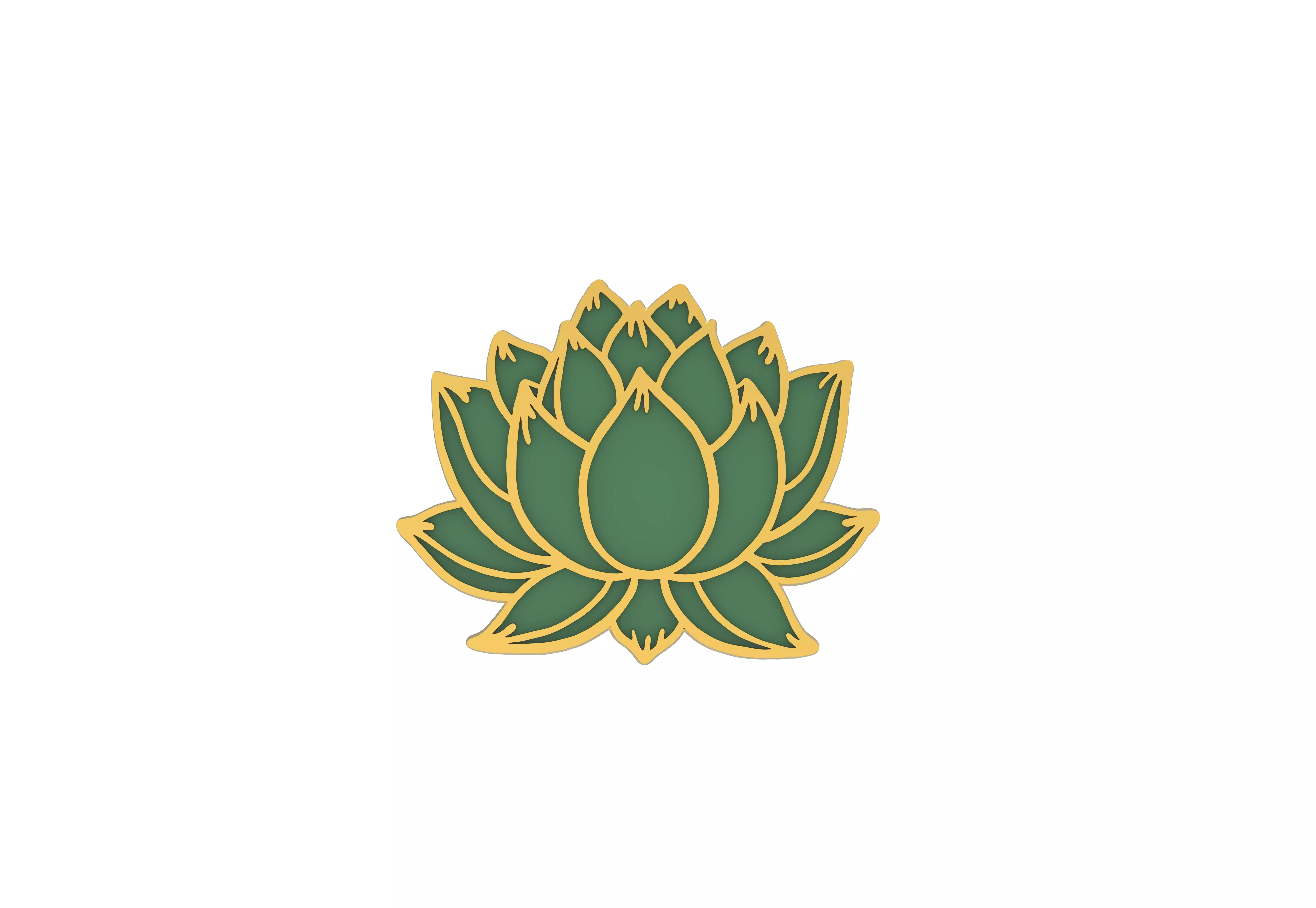 lotus pin  3D print model_0