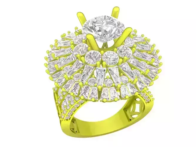 A7959 Luxury Italy Fashion Diamond Women Ring 3D Model