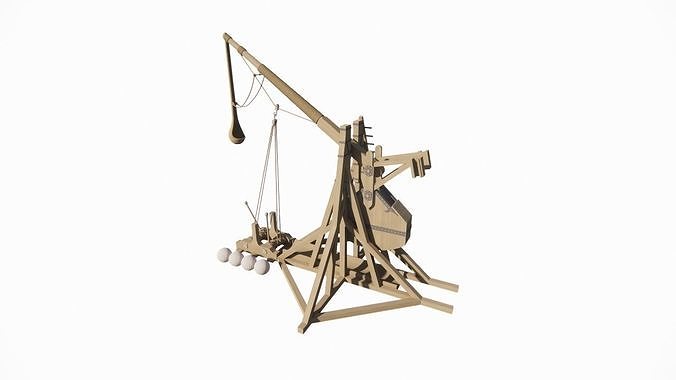Medieval Catapult 3D model
