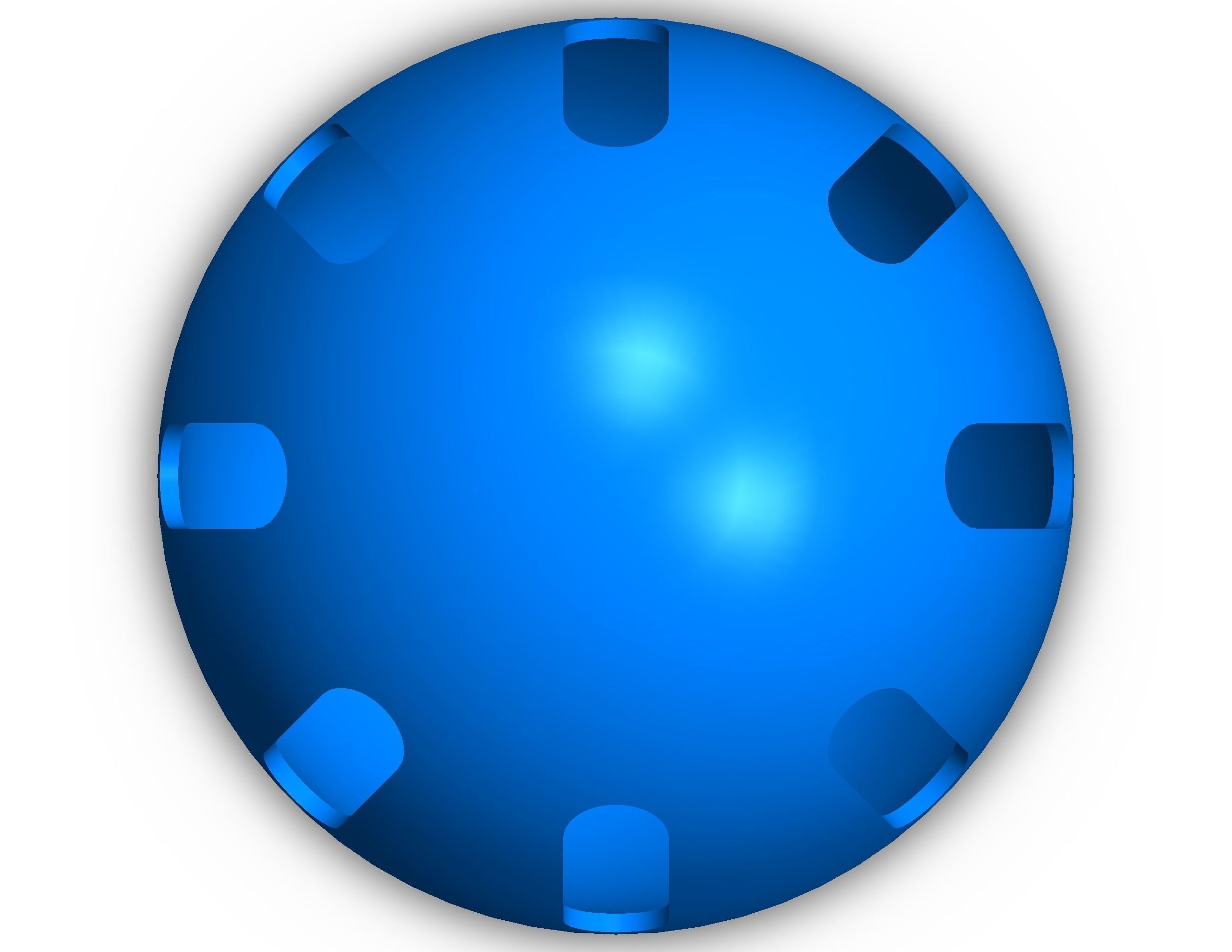 Plastic Wiffle Ball 3D print model_17