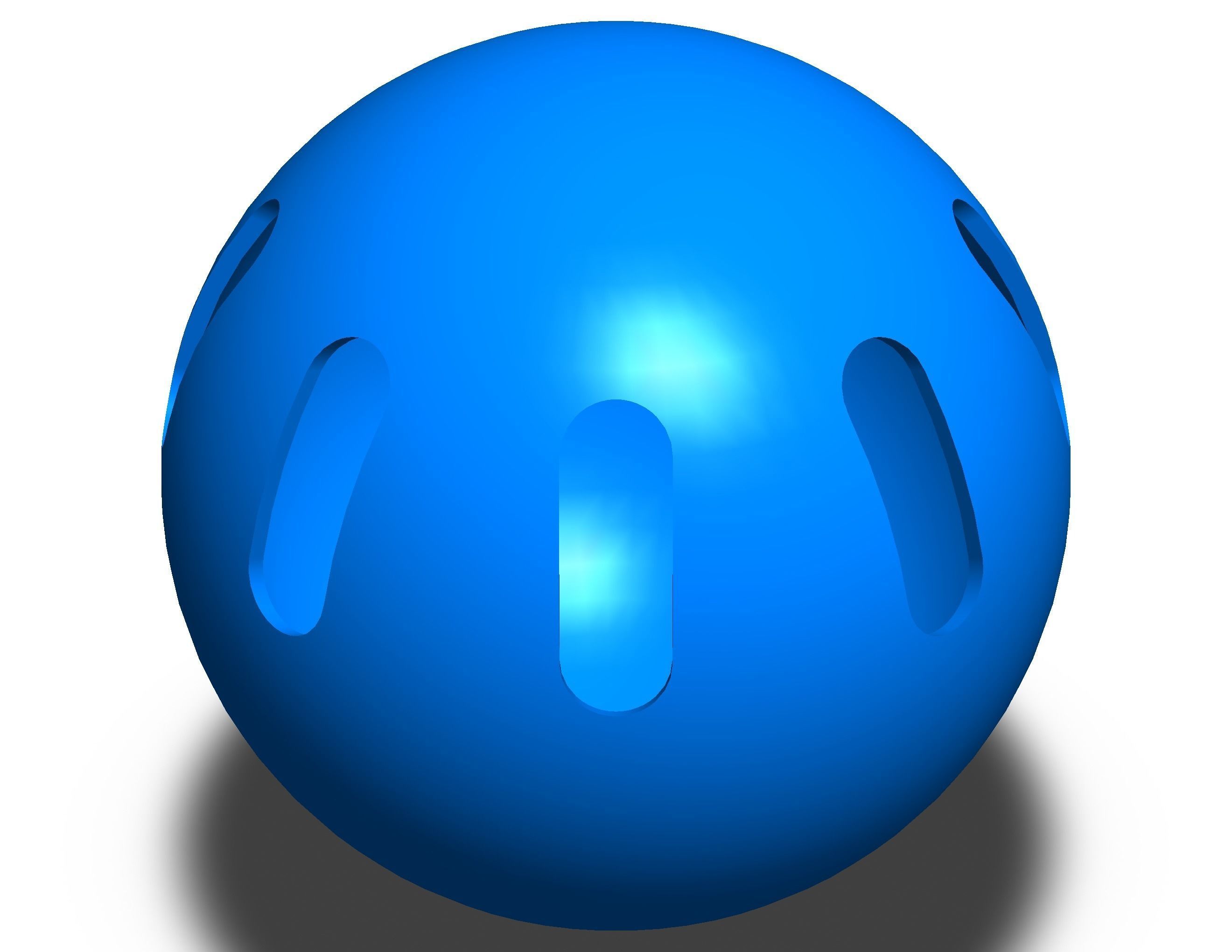 Plastic Wiffle Ball 3D print model_9