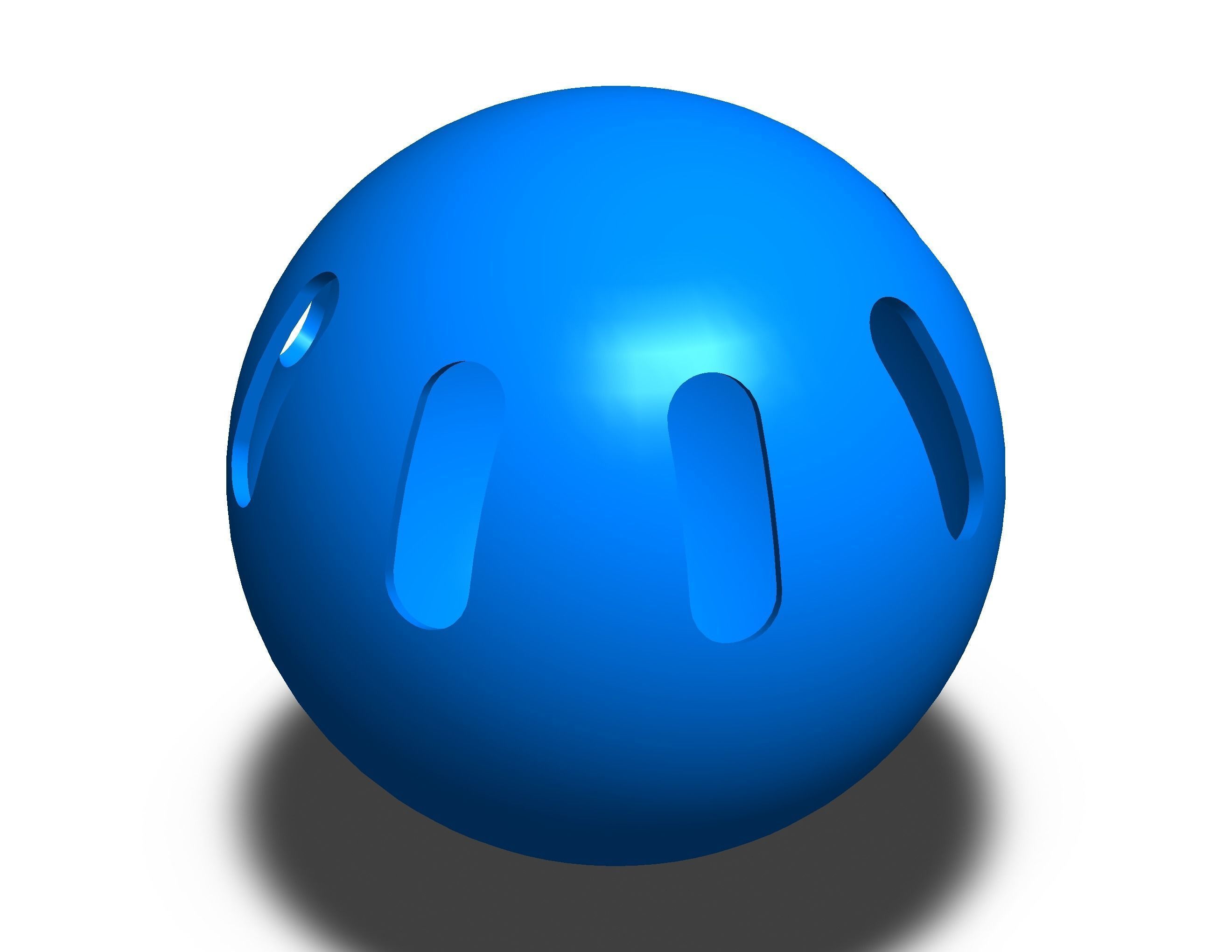 Plastic Wiffle Ball 3D print model_13