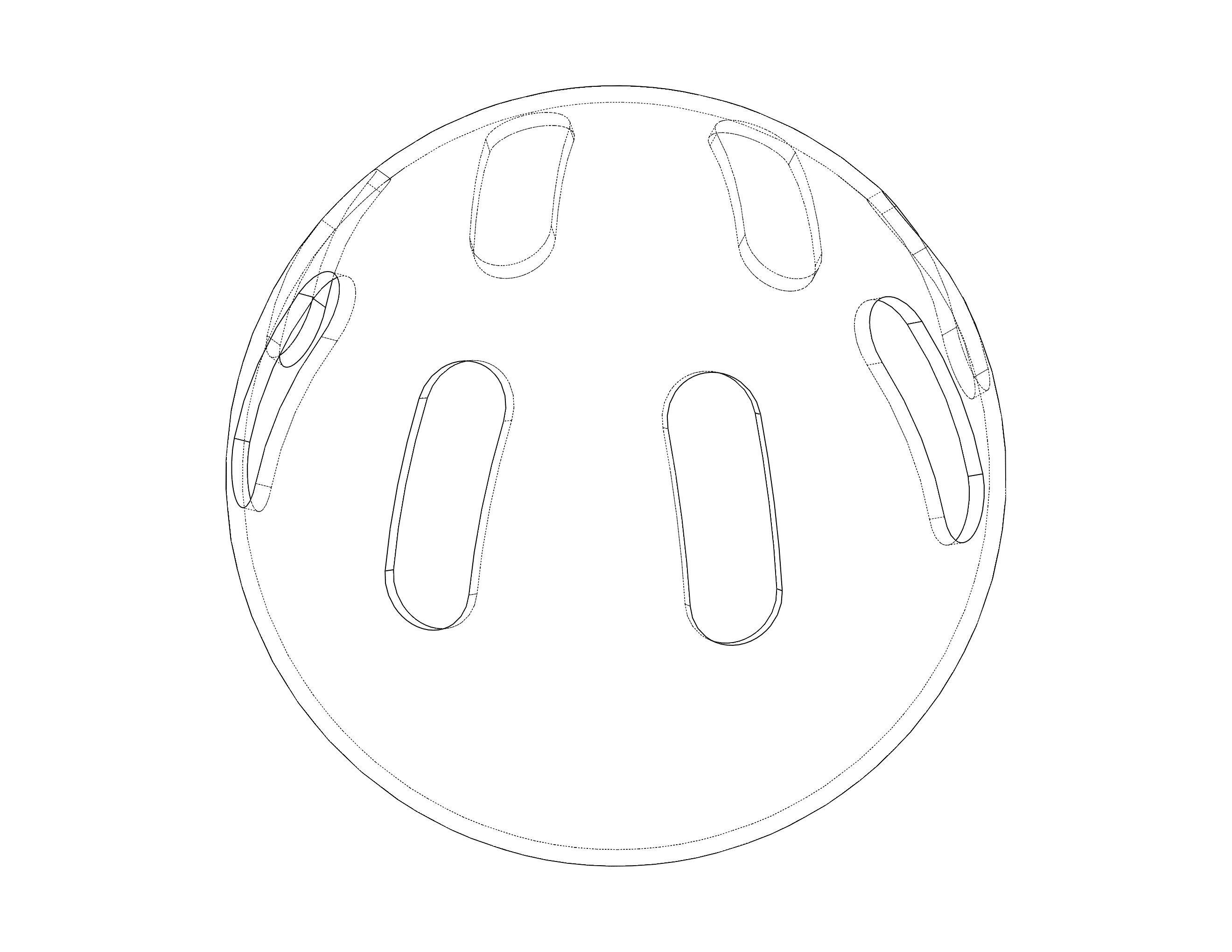 Plastic Wiffle Ball 3D print model_11