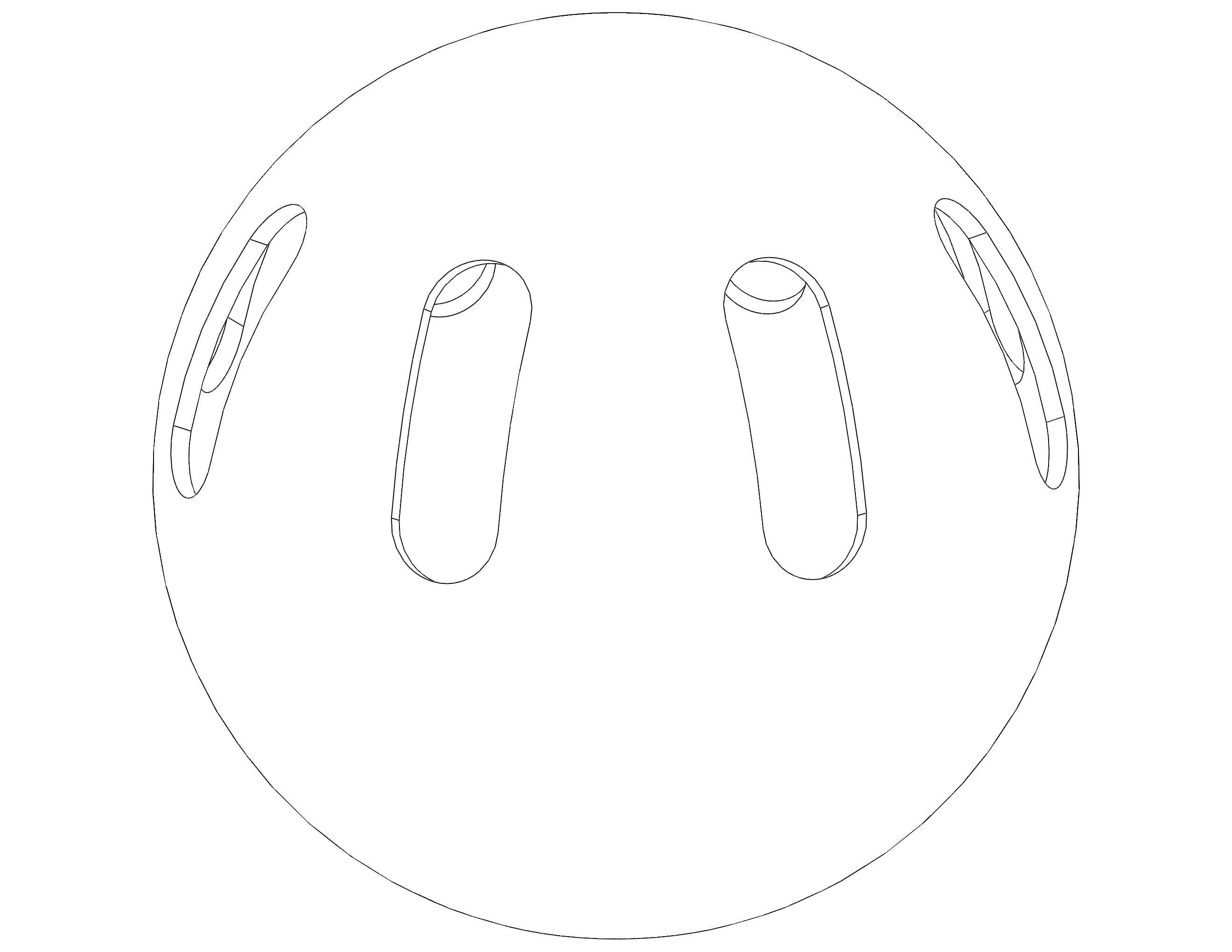 Plastic Wiffle Ball 3D print model_2