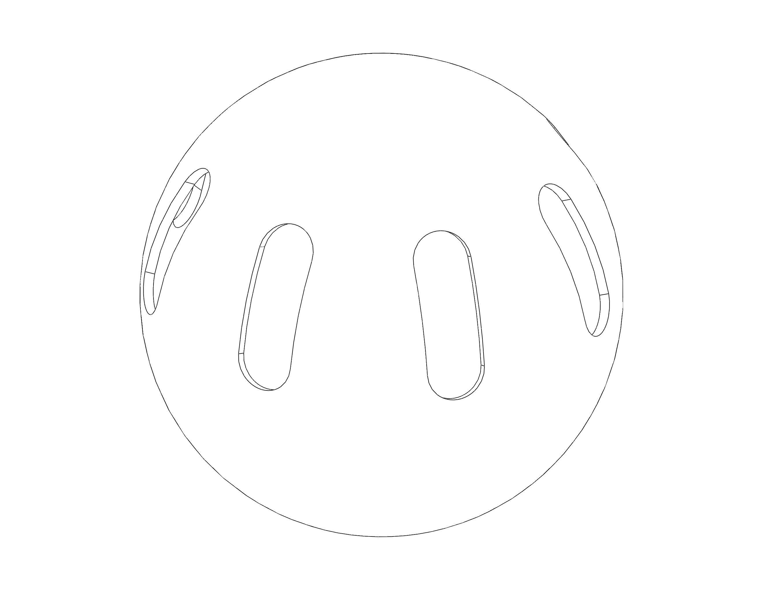 Plastic Wiffle Ball 3D print model_10