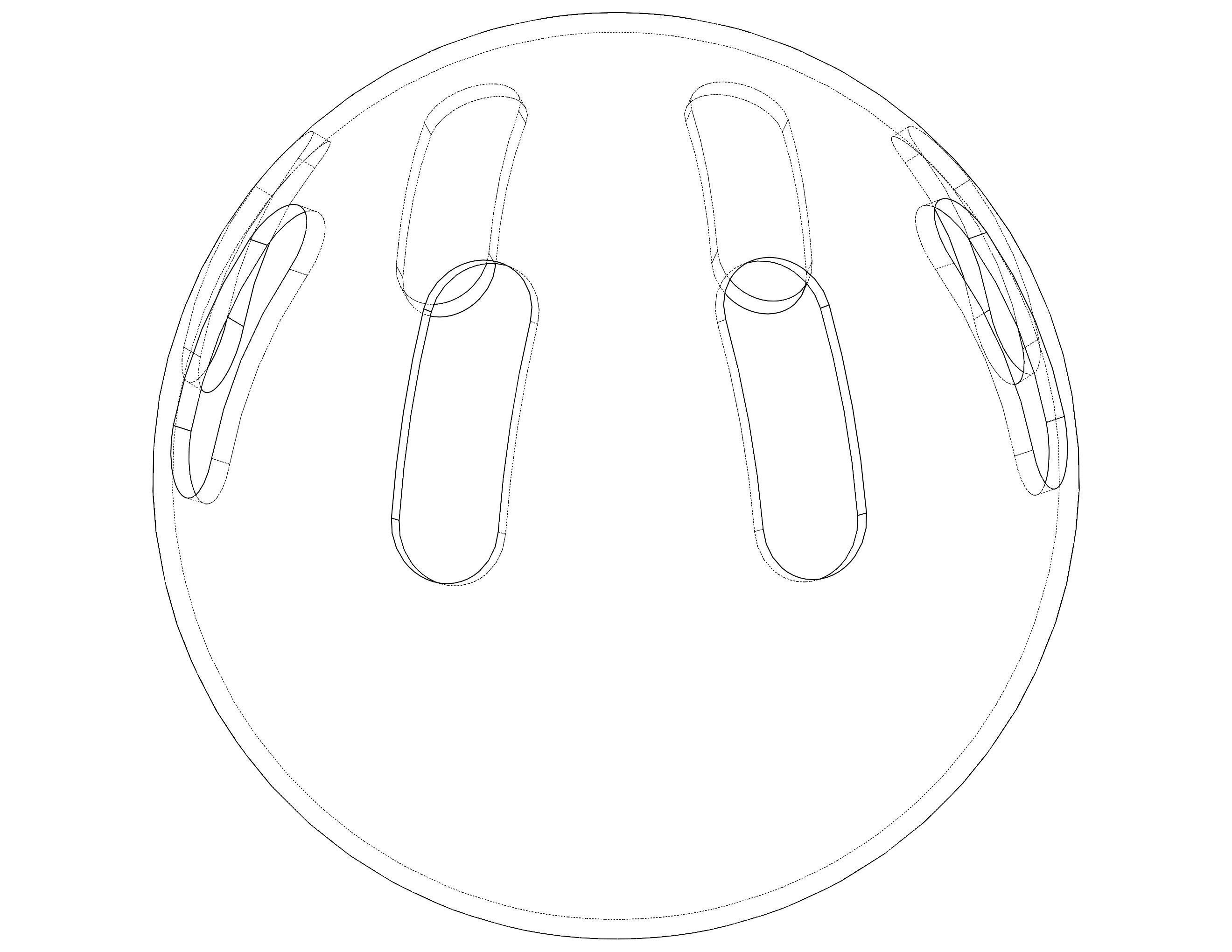 Plastic Wiffle Ball 3D print model_3