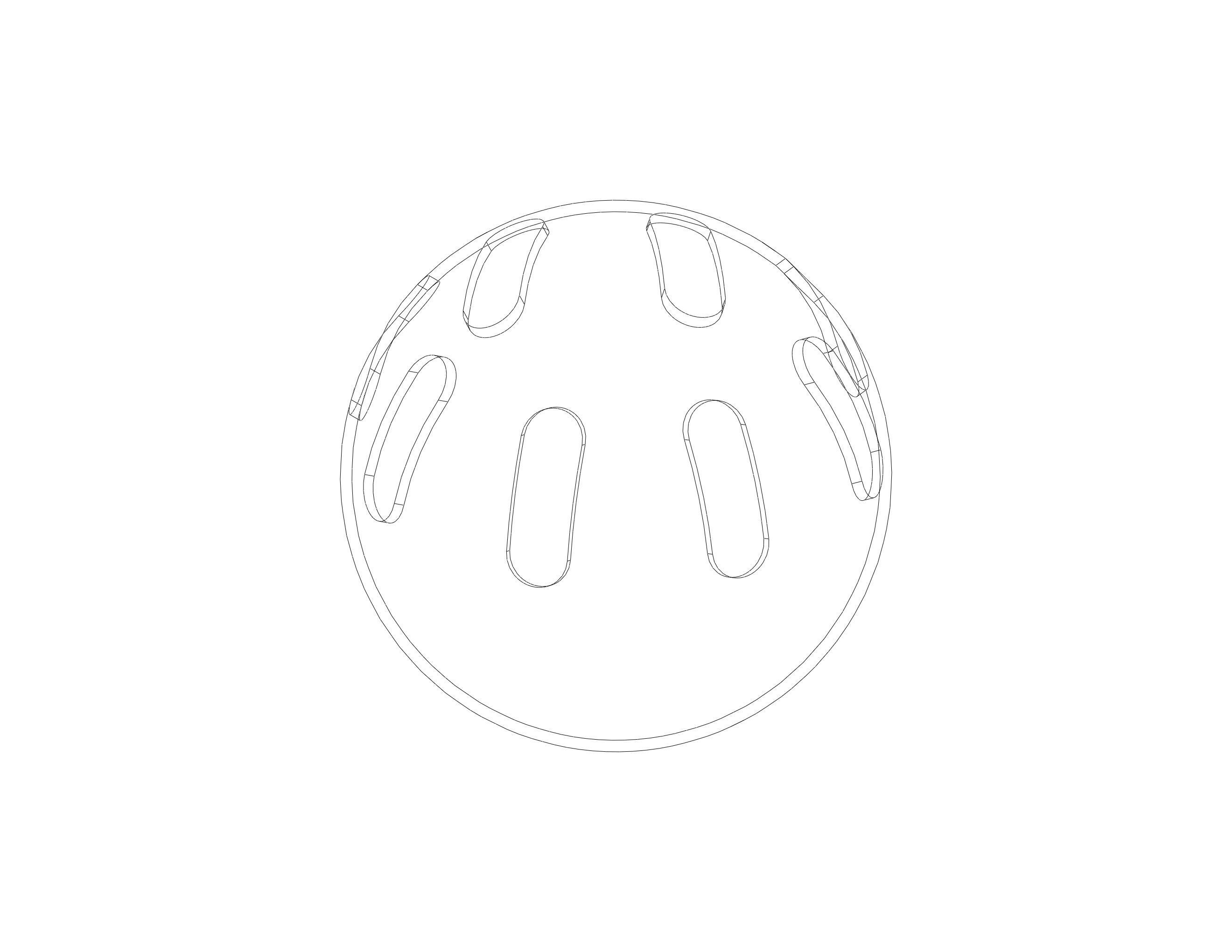 Plastic Wiffle Ball 3D print model_36