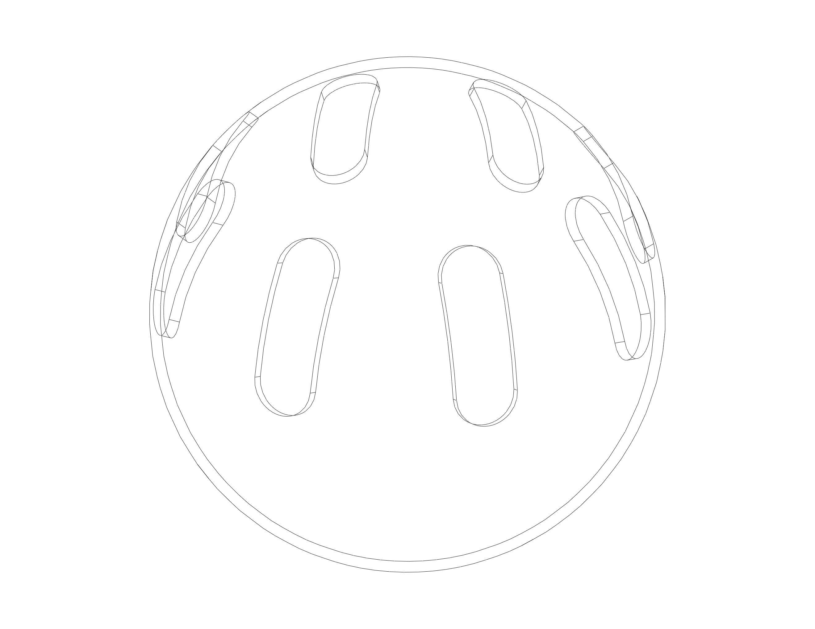 Plastic Wiffle Ball 3D print model_12