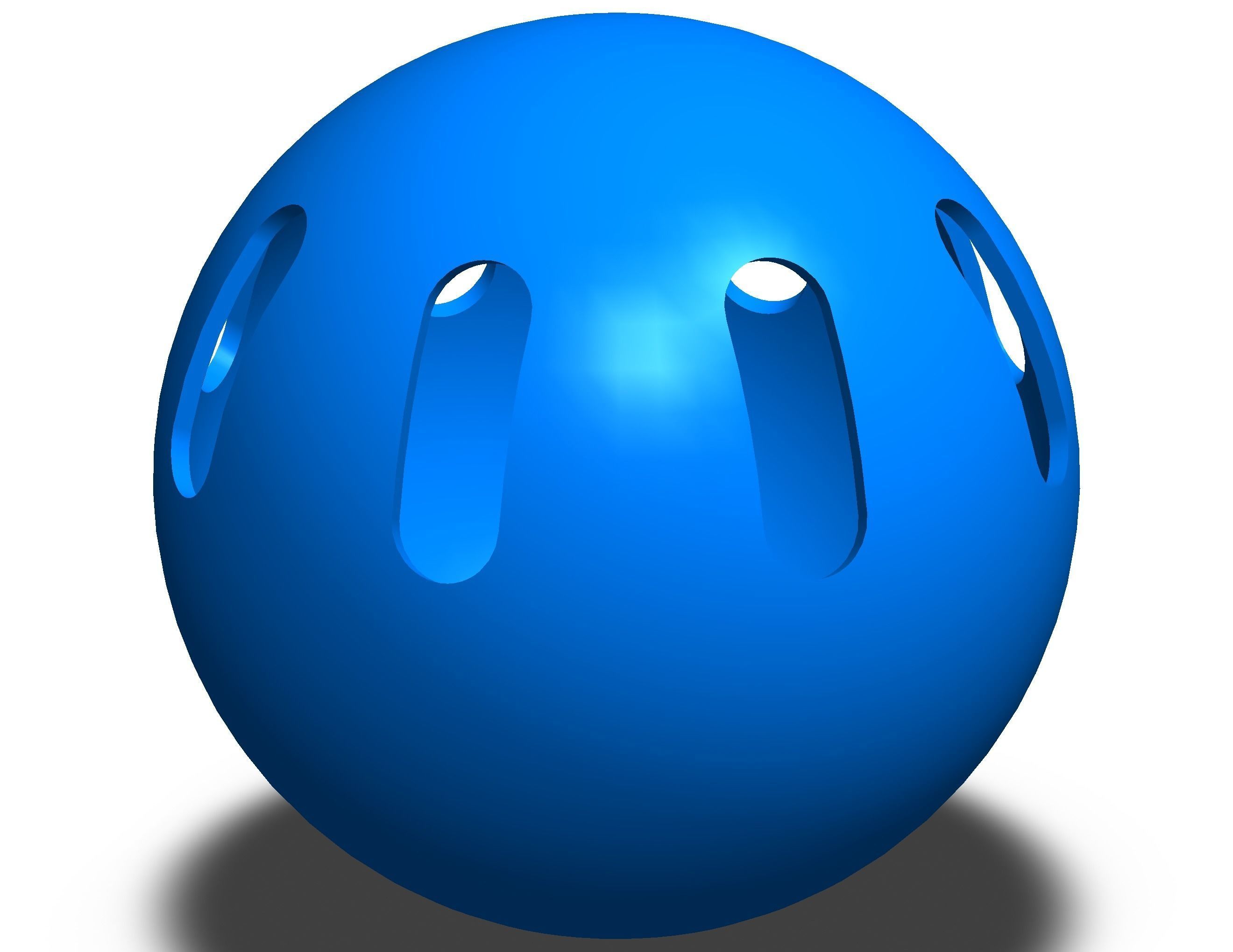 Plastic Wiffle Ball 3D print model_5