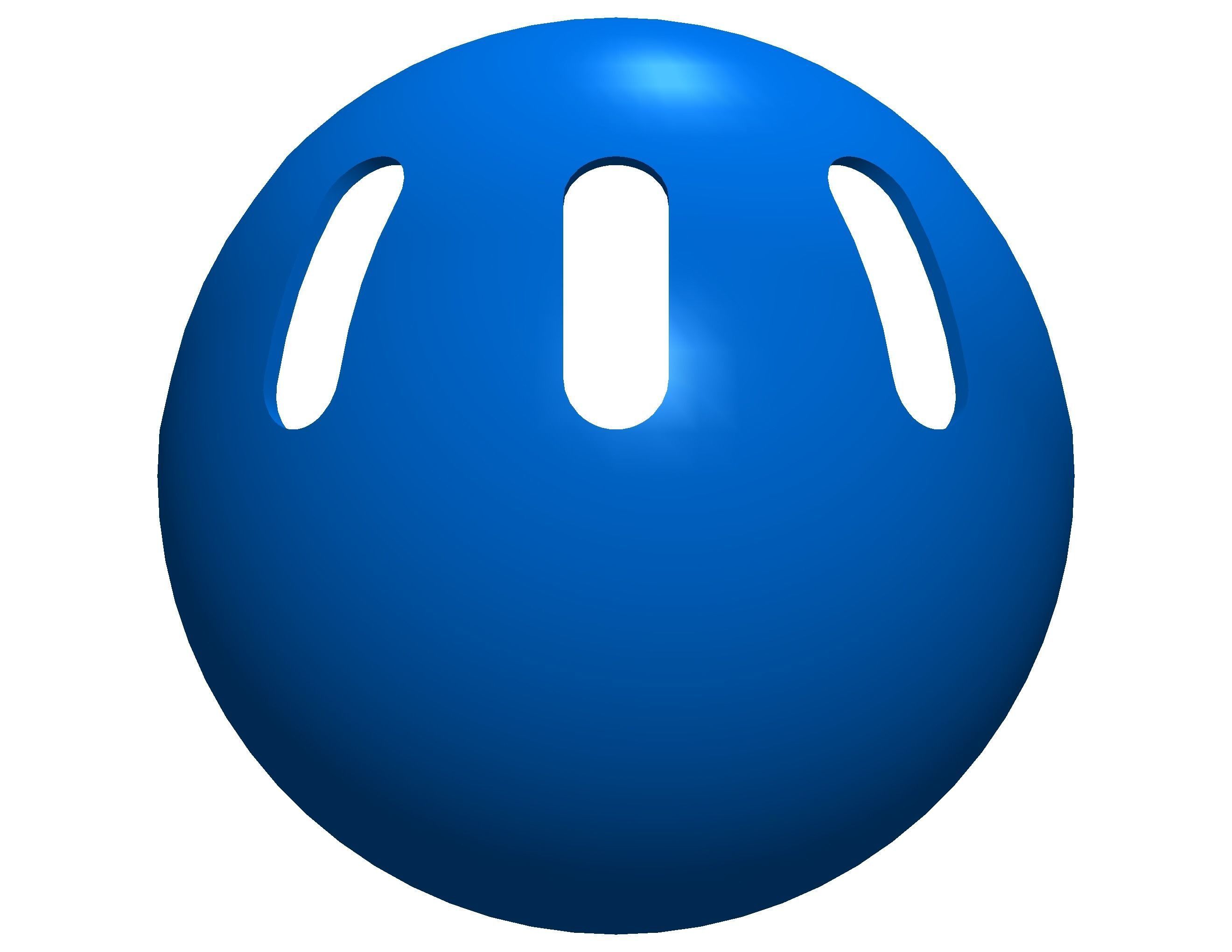 Plastic Wiffle Ball 3D print model_33