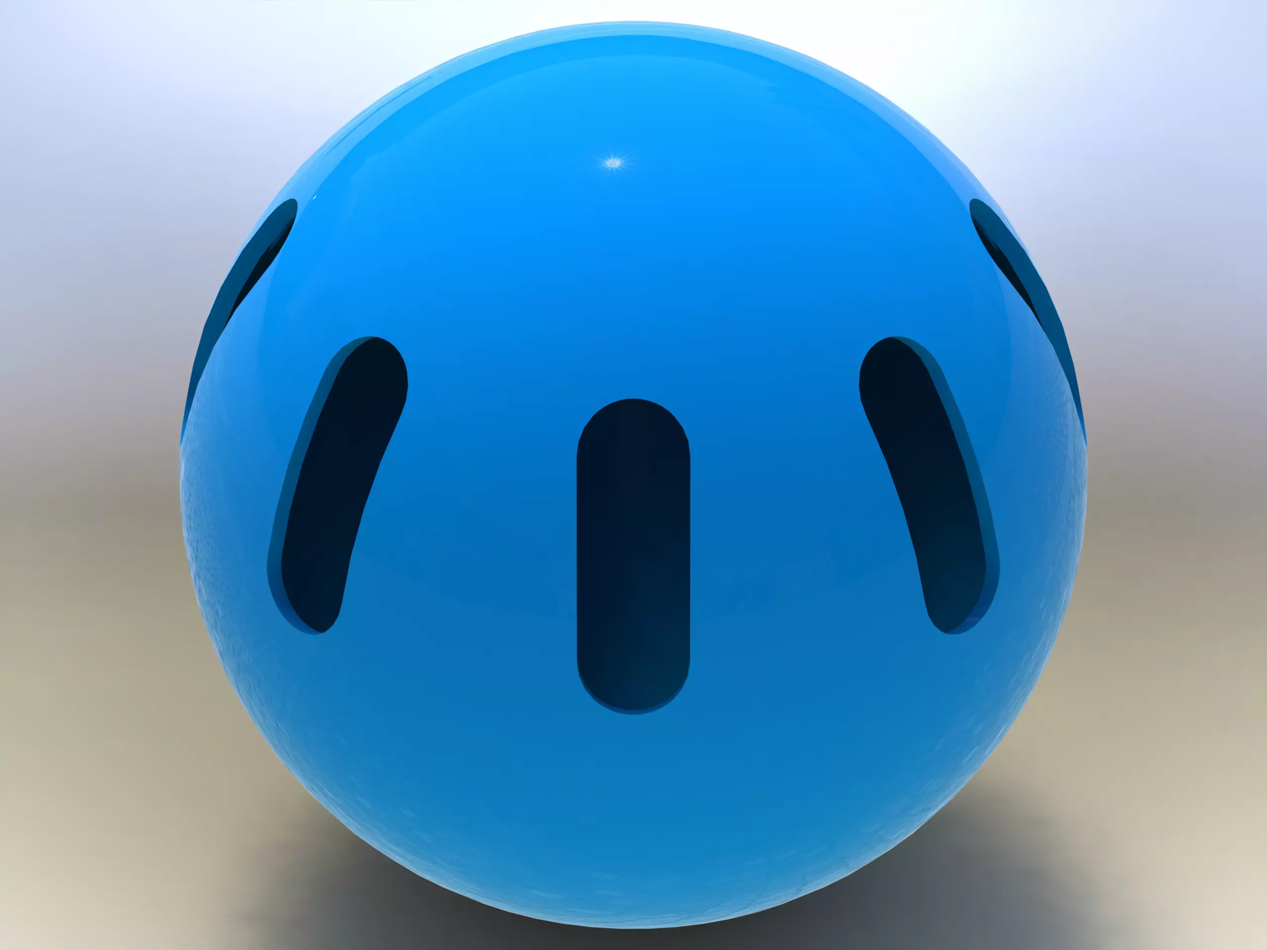 Plastic Wiffle Ball 3D print model_0