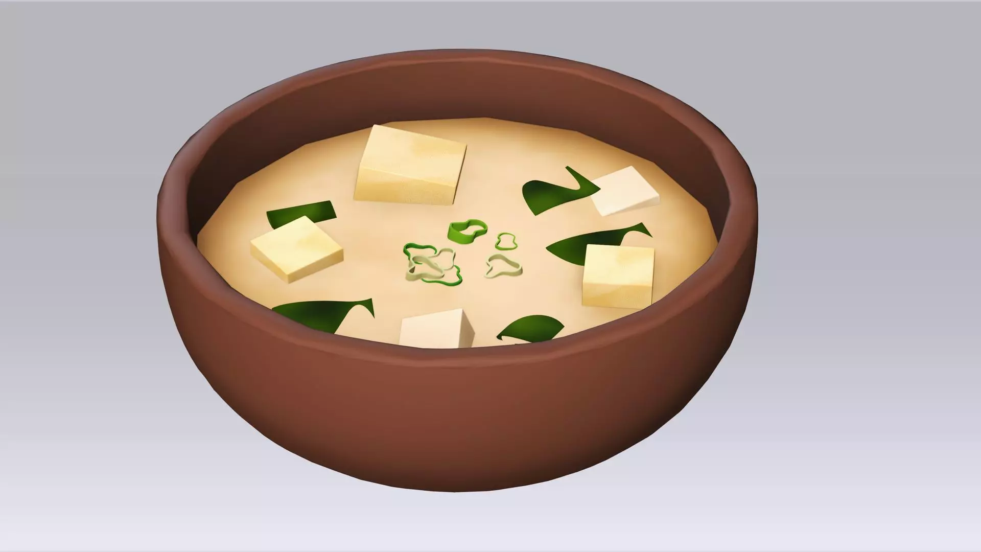 Miso Soup Low-poly 3D model