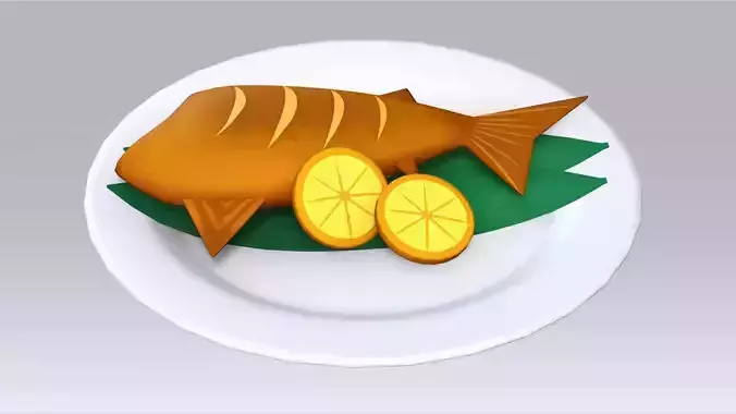 Fish Cuisine Low-poly 3D model