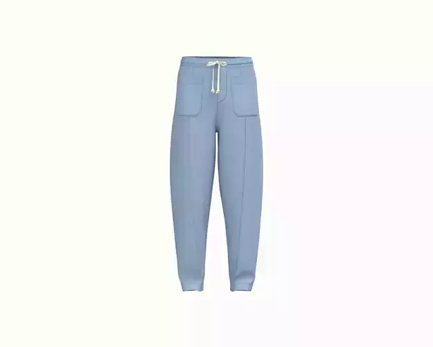 Men Balloon Fit Trousers with patch pocket and detailed waist