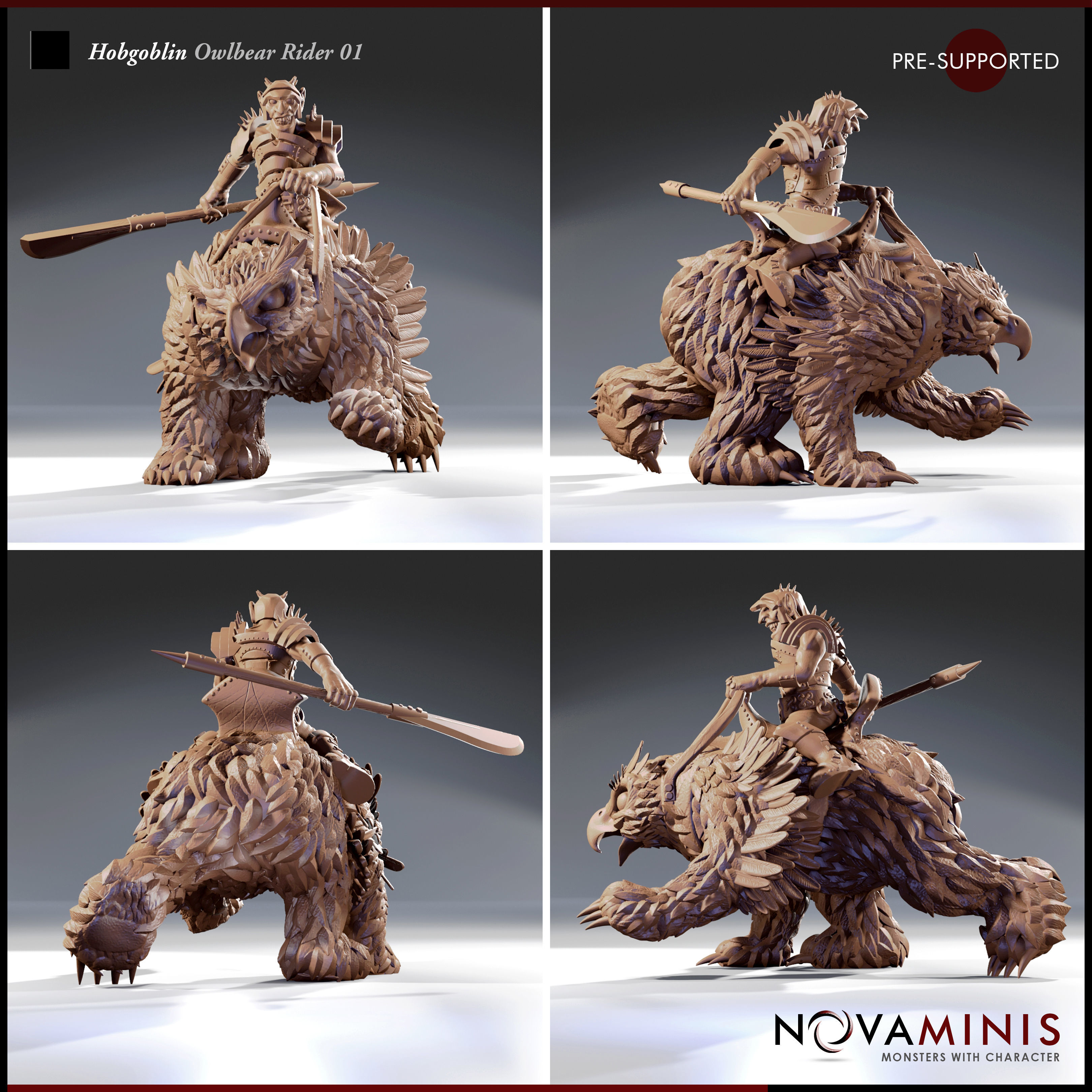 Hobgoblin Owlbear Rider 01 3D print model_2