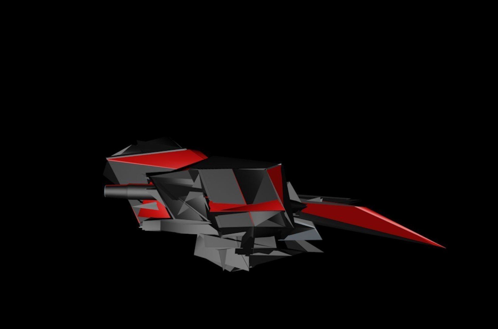 Allien Battleship 3D model_2