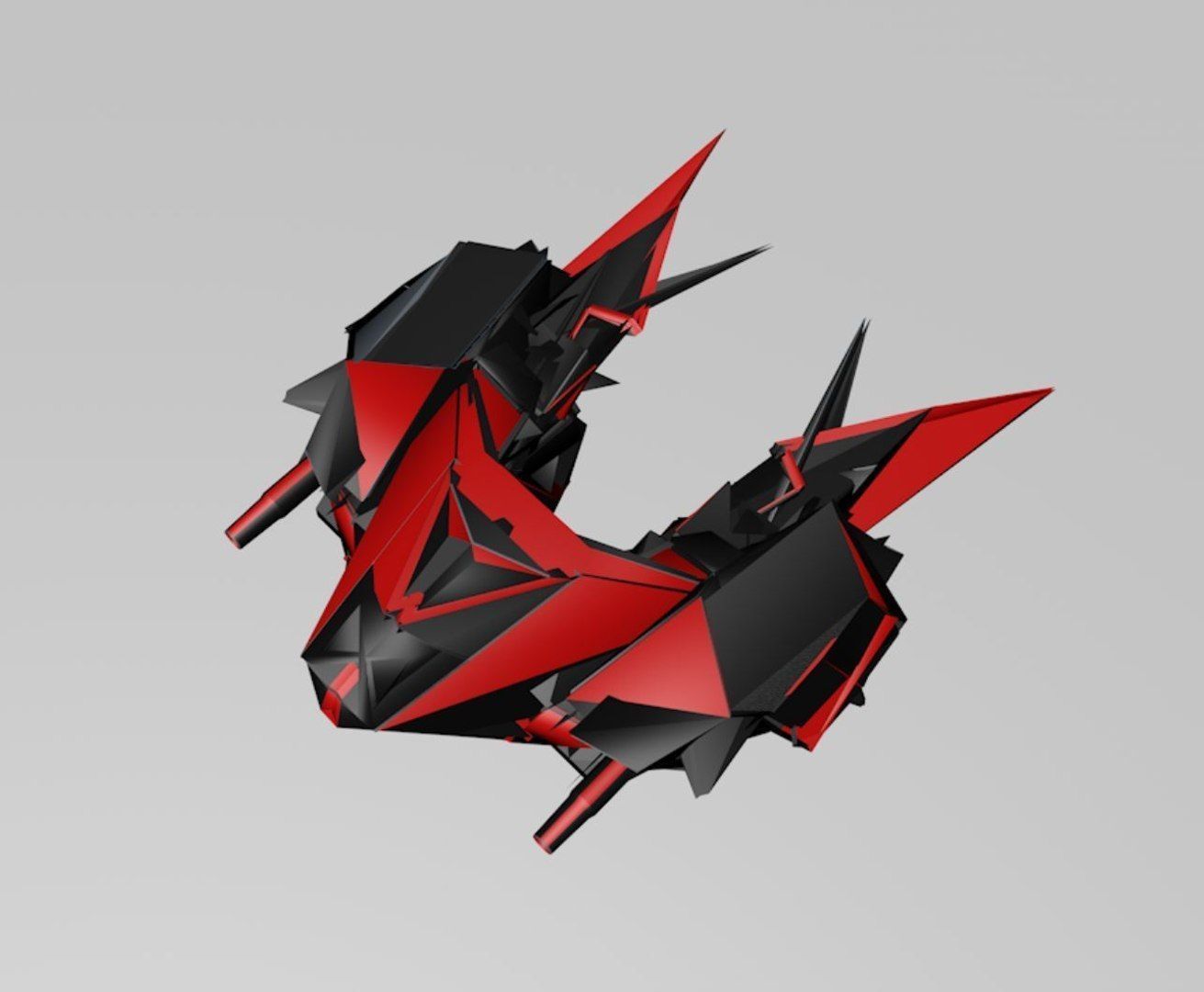 Allien Battleship 3D model_1