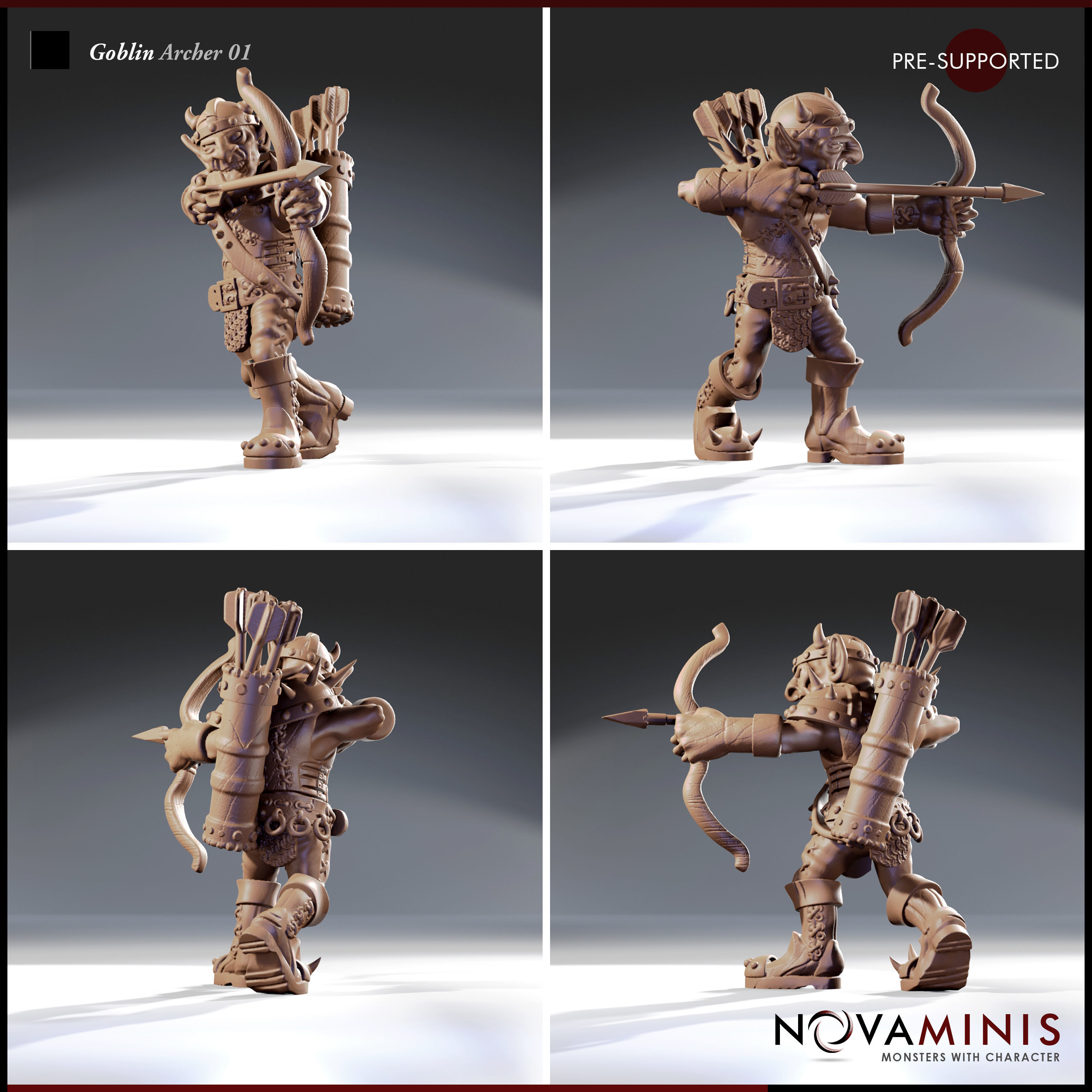 Goblin Archer 01 3D print model_2