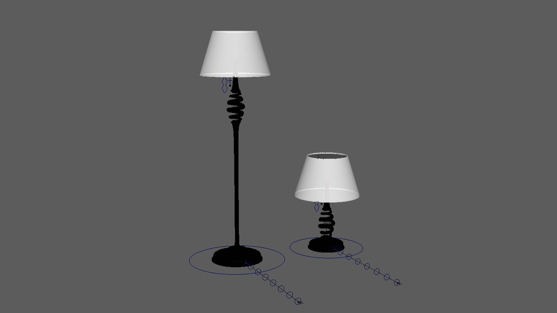 Rigged Lamp Model 3D model_12